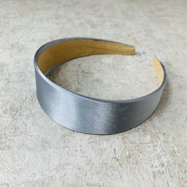 Haarreifen Satin grau – Bild 2