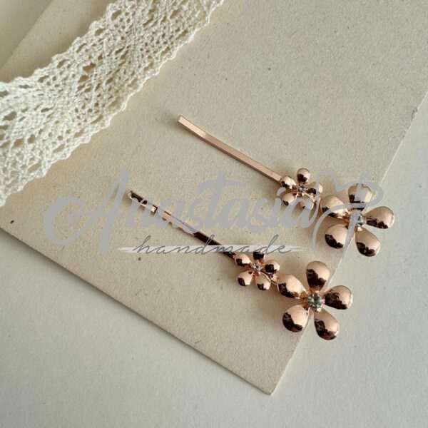 Blumen rosegold